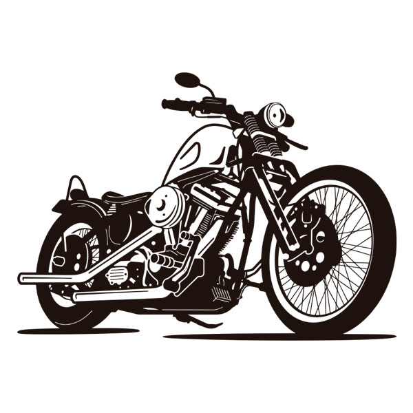 Adesivi Murali: Moto Chopper Classica