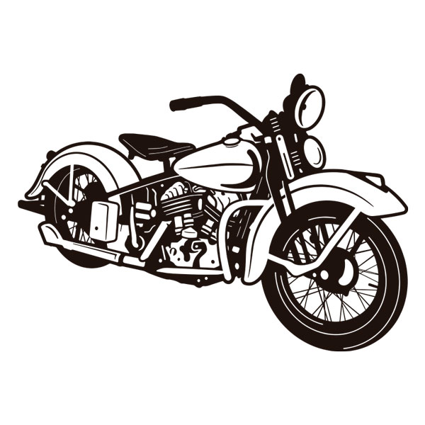 Adesivi Murali: Moto Classica Chopper