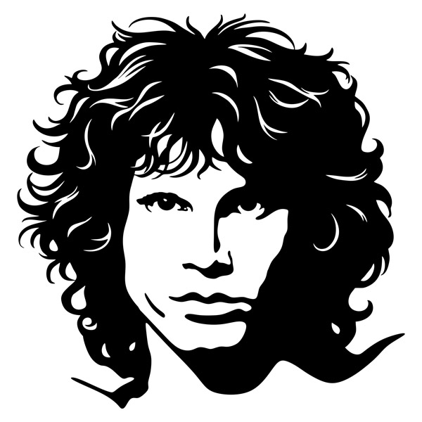Adesivi Murali: Jim Morrison - The Doors