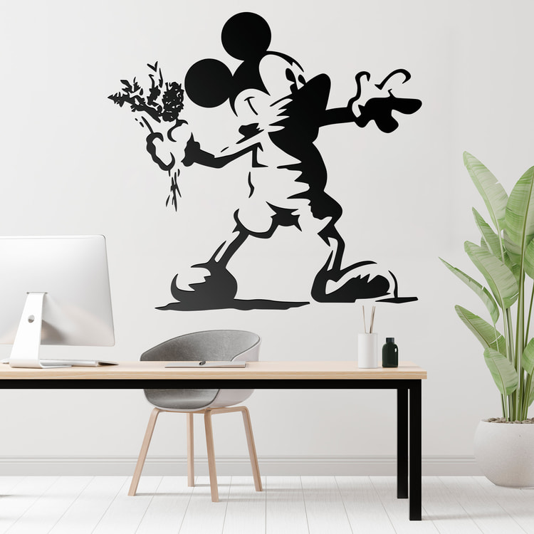 Adesivi Murali: Mickey Mouse Banksy