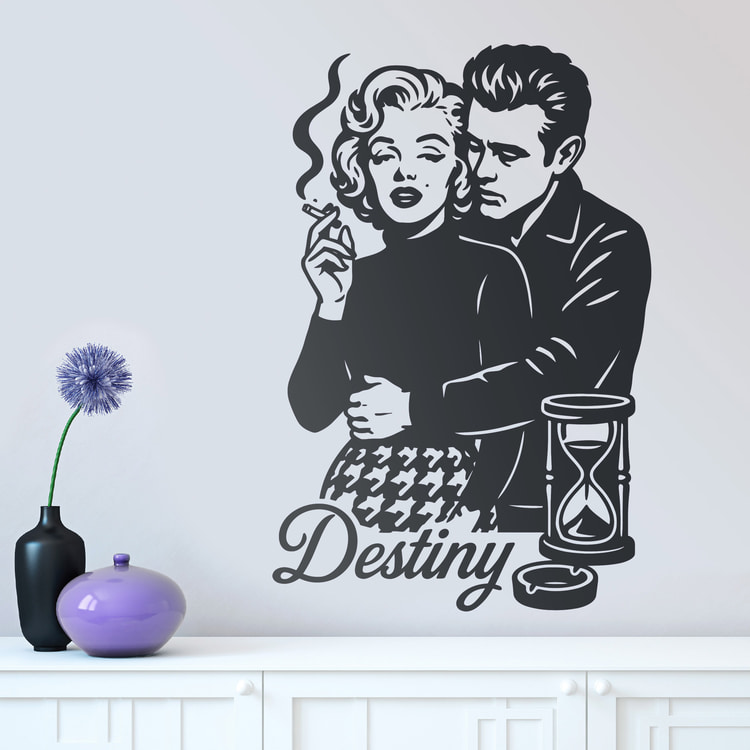 Adesivi Murali: Marilyn Monroe James Dean Destiny