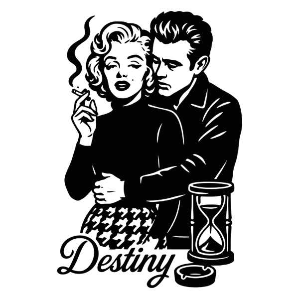 Adesivi Murali: Marilyn Monroe James Dean Destiny