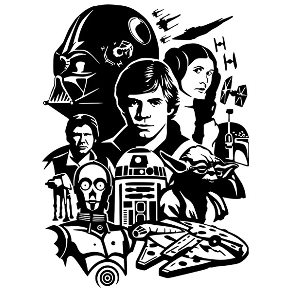 Adesivi Murali: Star Wars - Trilogia originale