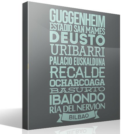 Adesivi Murali: Typografic Bilbao