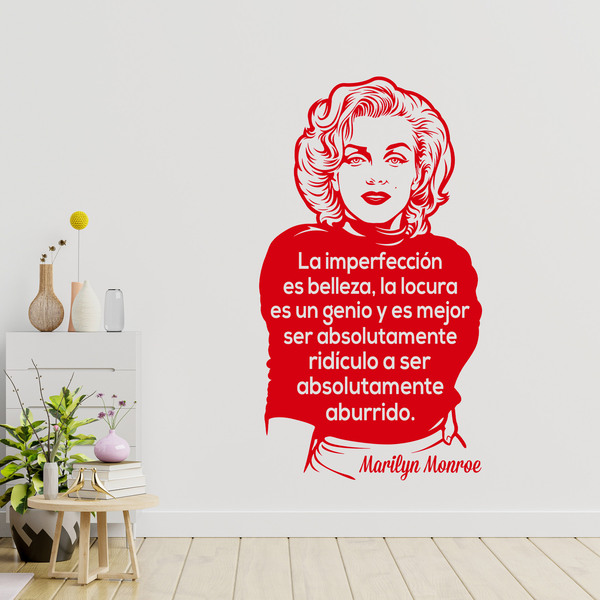 Adesivi Murali: La imperfección es belleza... Marilyn Monroe