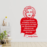 Adesivi Murali: La imperfección es belleza... Marilyn Monroe 4