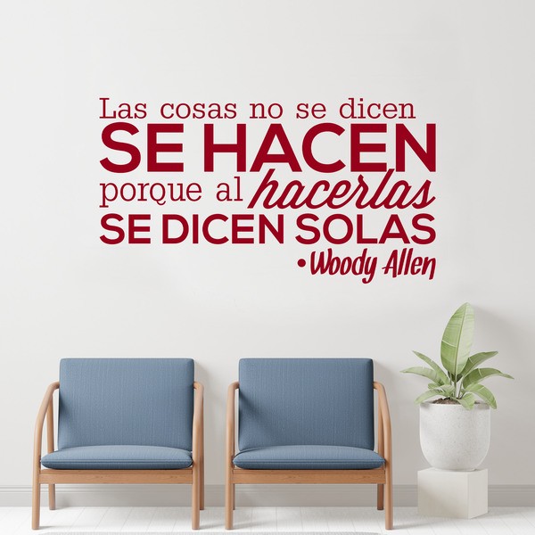 Adesivi Murali: Las cosas no se dicen... Woody Allen