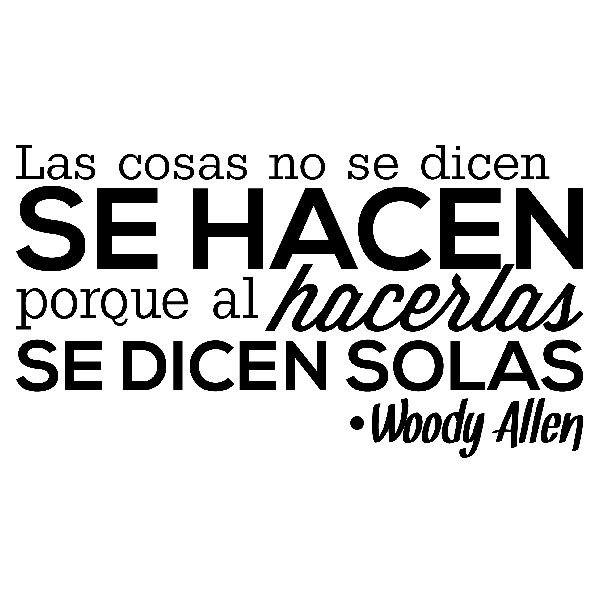 Adesivi Murali: Las cosas no se dicen... Woody Allen