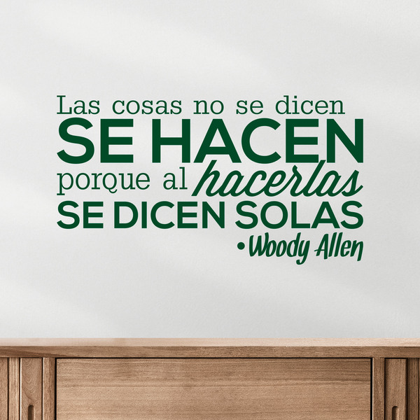 Adesivi Murali: Las cosas no se dicen... Woody Allen