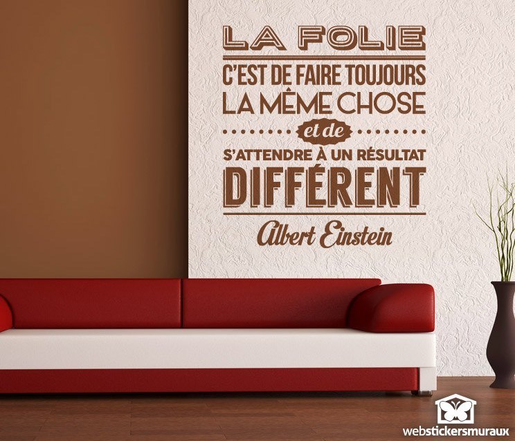 Adesivi Murali: La folie cest de faire toujours
