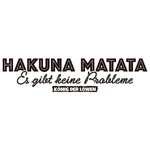 Adesivi Murali: Hakuna Matata in tedesco