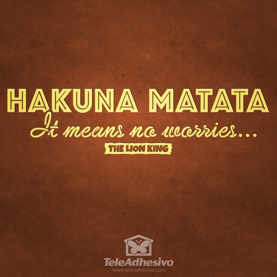 Adesivi Murali: Inglese Hakuna Matata