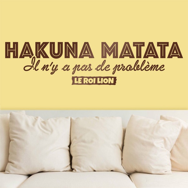 Adesivi Murali: Hakuna Matata in francese