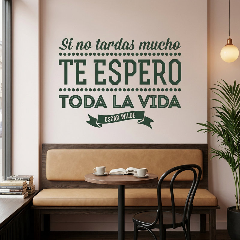 Adesivi Murali: Si no tardas mucho... - spagnolo