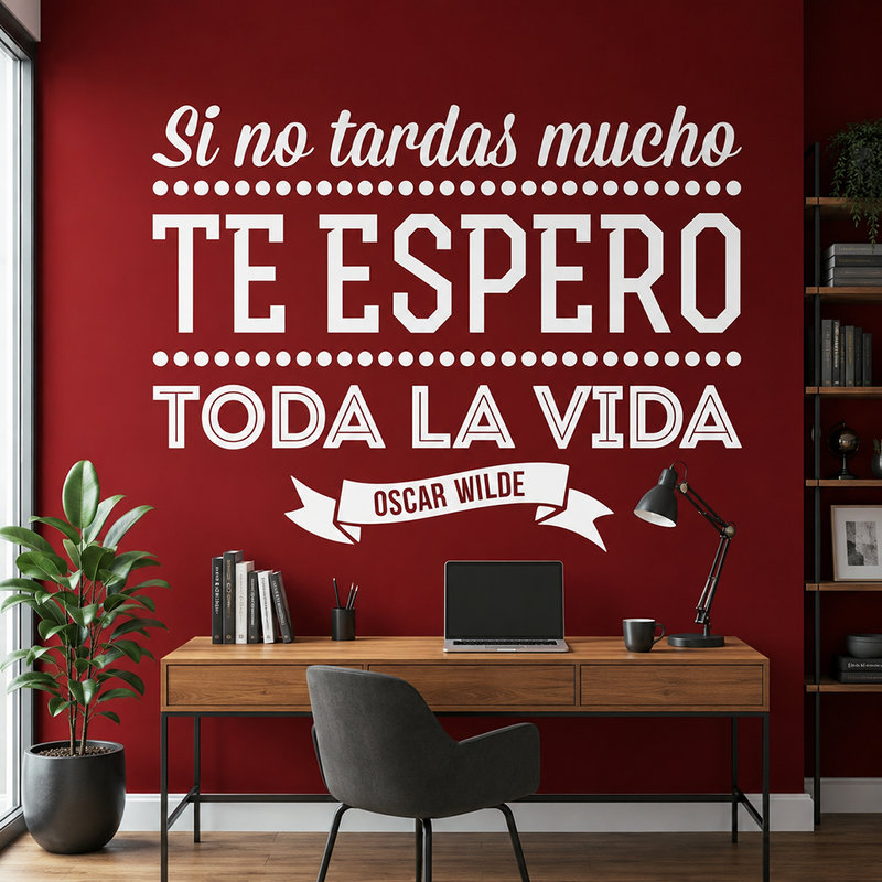 Adesivi Murali: Si no tardas mucho... - spagnolo