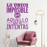 Adesivi Murali: Lo único imposible es... 2