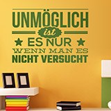 Adesivi Murali: Unmöglich ist es nur wenn man es nicht versucht 2