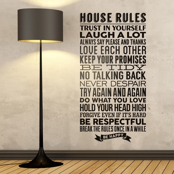 Adesivi Murali: Regole della casa