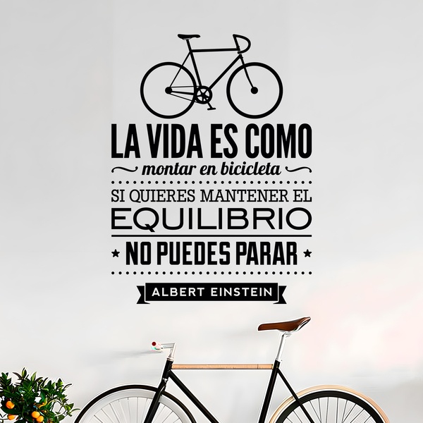 Adesivi Murali: La vida es como montar en bicicleta