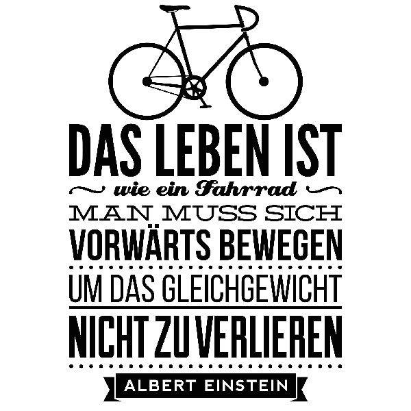 Adesivo murale " Das leben ist wie ein fahrrad"