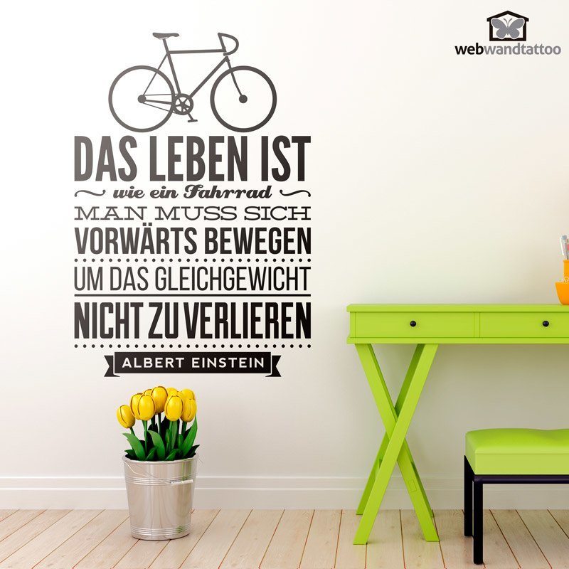Adesivo murale " Das leben ist wie ein fahrrad"