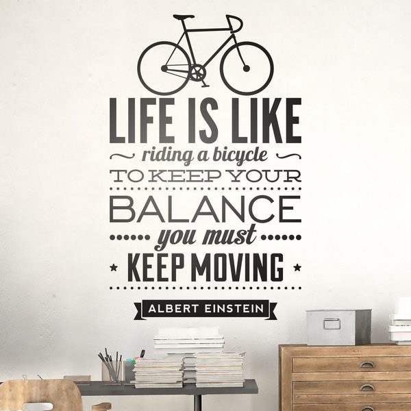 Adesivi Murali: Life is like riding a bicycle