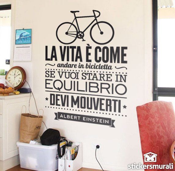 Adesivi Murali: La vita è come andare in bicicleta