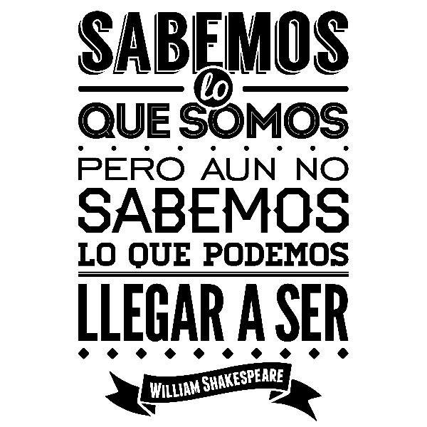 Adesivi Murali: Sabemos lo que somos... William Shakespeare