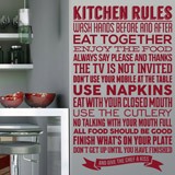 Adesivi Murali: Regole della cucina - Inglese 2