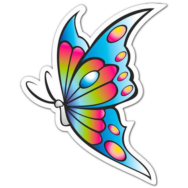 Adesivi per Auto e Moto: Farfalla colorata