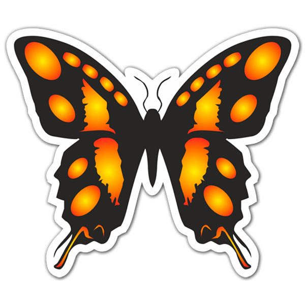 Adesivi per Auto e Moto: Farfalla Monarca