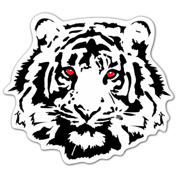Adesivi per Auto e Moto: tigre Occhi rossi