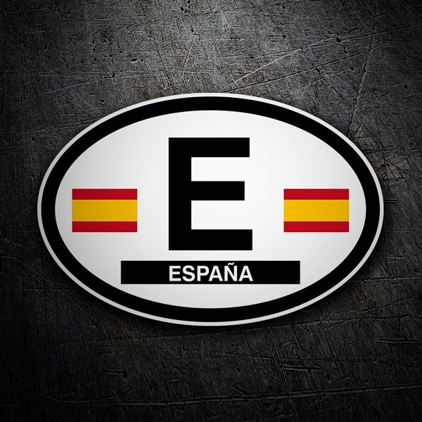 Adesivi per Auto e Moto: Spagna ovale E 1