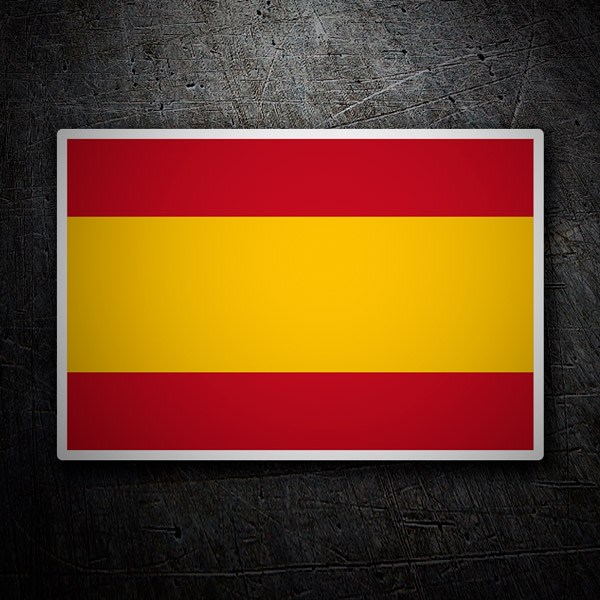 Adesivi per Auto e Moto: Bandiera della Spagna senza scudo
