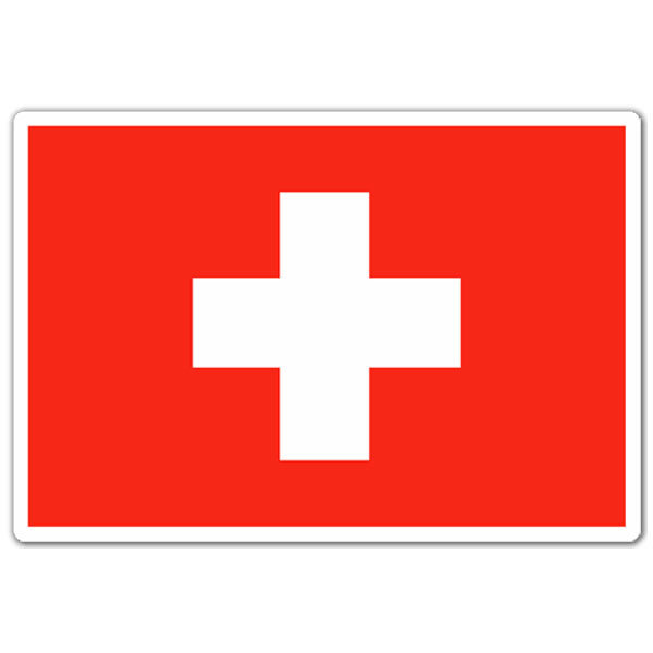 Adesivi per Auto e Moto: Bandiera della Svizzera