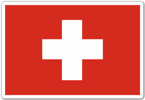 Adesivi per Auto e Moto: Bandiera della Svizzera 0