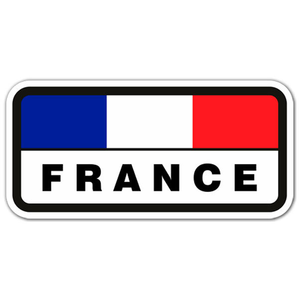 Adesivi per Auto e Moto: Bandiera della Francia orizzontale