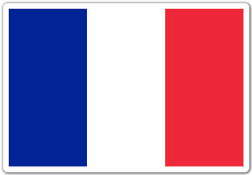 Adesivo Bandiera Della Francia Senza Scudo
