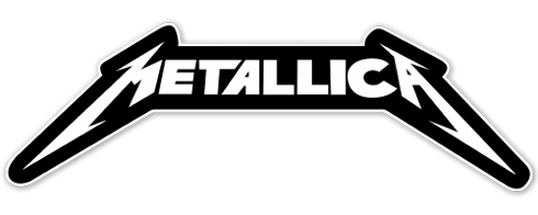 Adesivi per Auto e Moto: Metallica con Lettere Stilizzate Angulari