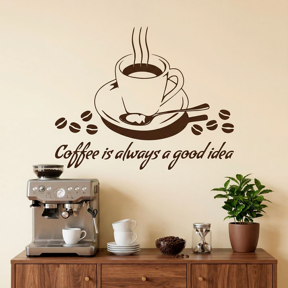 Adesivi Murali: Coffee is always a good idea