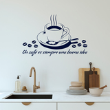 Adesivi Murali: Un caffè è sempre una buona idea - Spagnolo 2