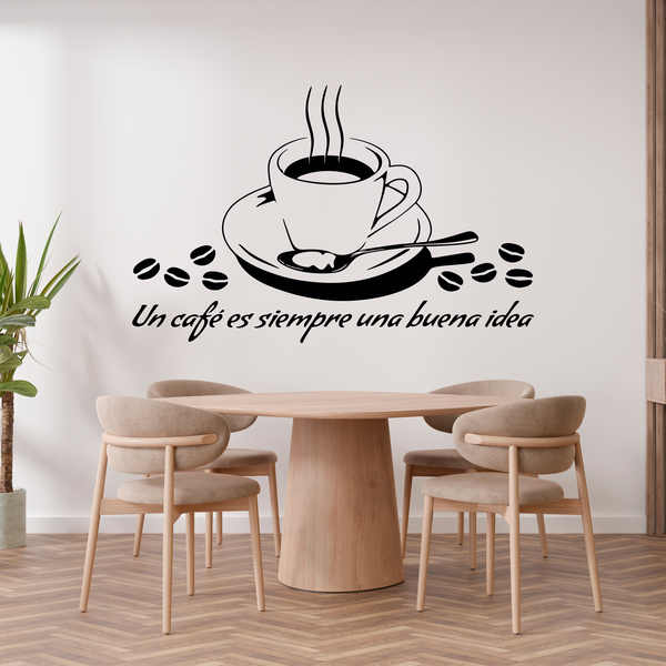 Adesivi Murali: Un caffè è sempre una buona idea - Spagnolo