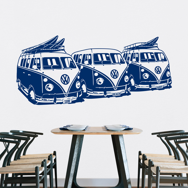 Adesivi Murali: 3 Volkswagen Surf Vans