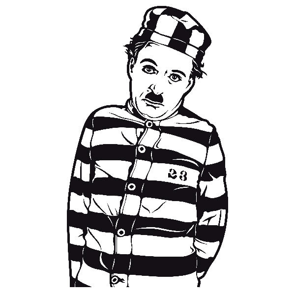Adesivi Murali: Chaplin Il pellegrino