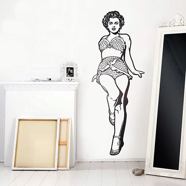 Adesivi Murali: Marilyn Monroe in bikini 0
