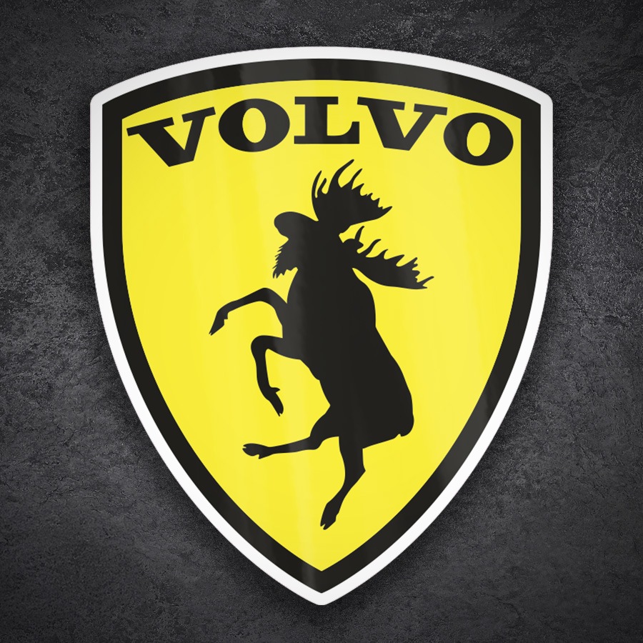 Adesivi per Auto e Moto: Emblema Volvo Alce Rampante