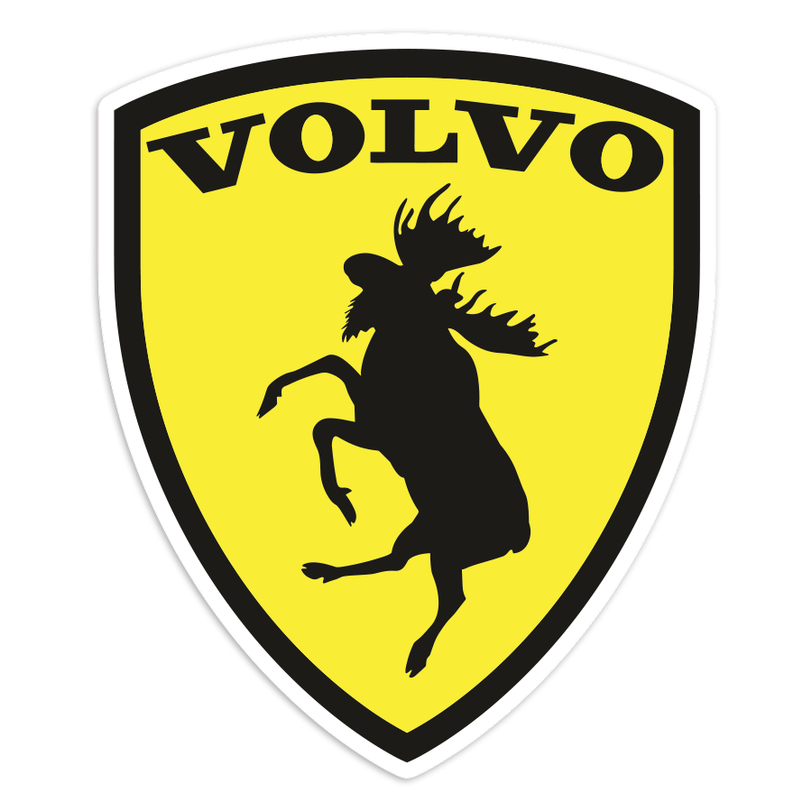 Adesivi per Auto e Moto: Emblema Volvo Alce Rampante