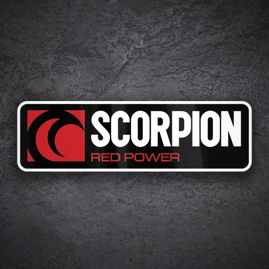 Adesivi per Auto e Moto: Logo Scorpion Red Power
