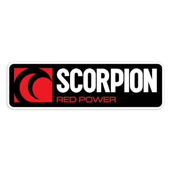 Adesivi per Auto e Moto: Logo Scorpion Red Power