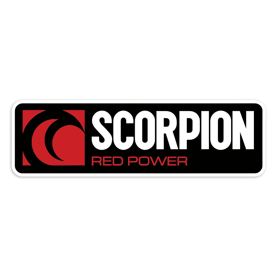 Adesivi per Auto e Moto: Logo Scorpion Red Power